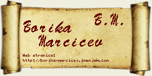 Borika Marčićev vizit kartica